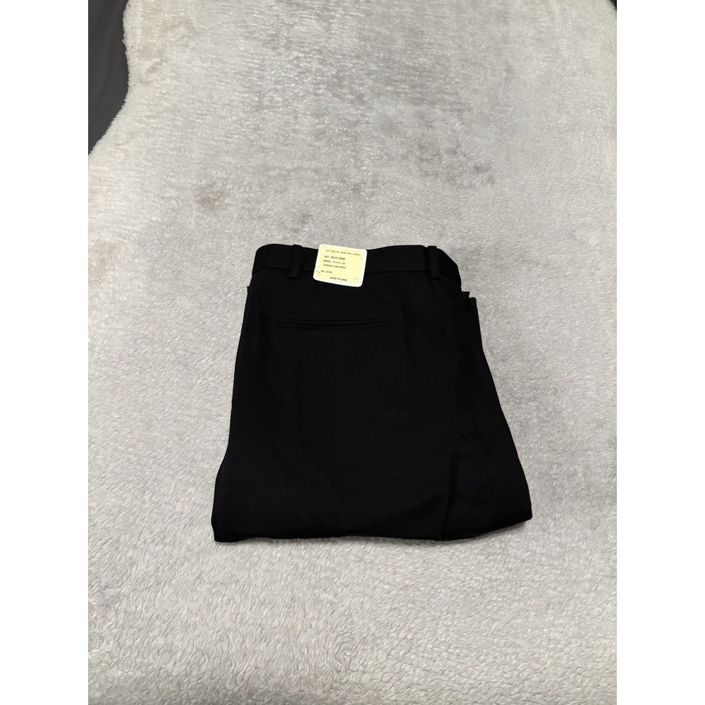 New Triste Men's Black Straight Wool Dress Pants Size 39 Unhemmed Trousers‎
